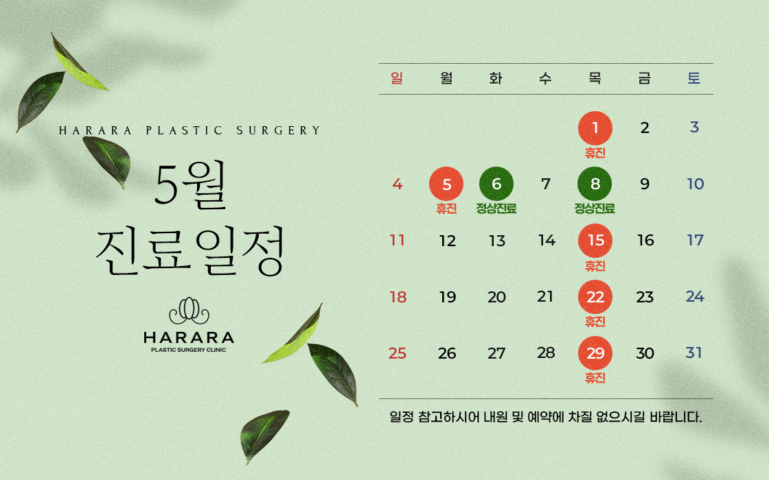 5월진료일정